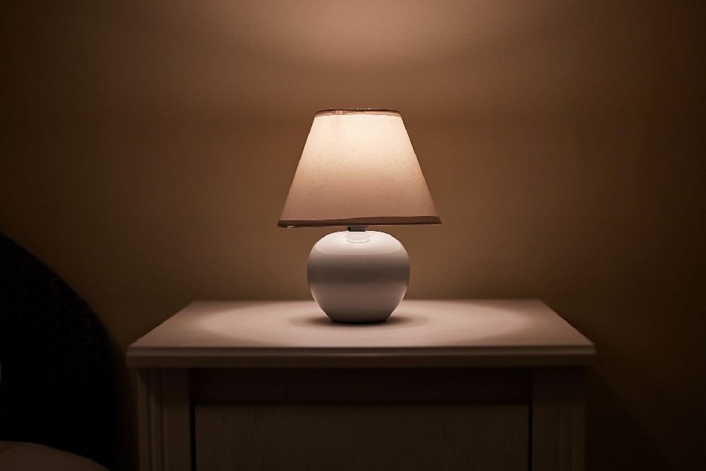 lamp on night stand