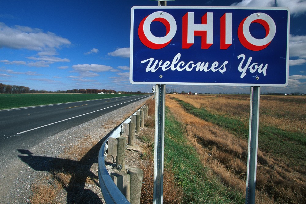 welcome to Ohio sign