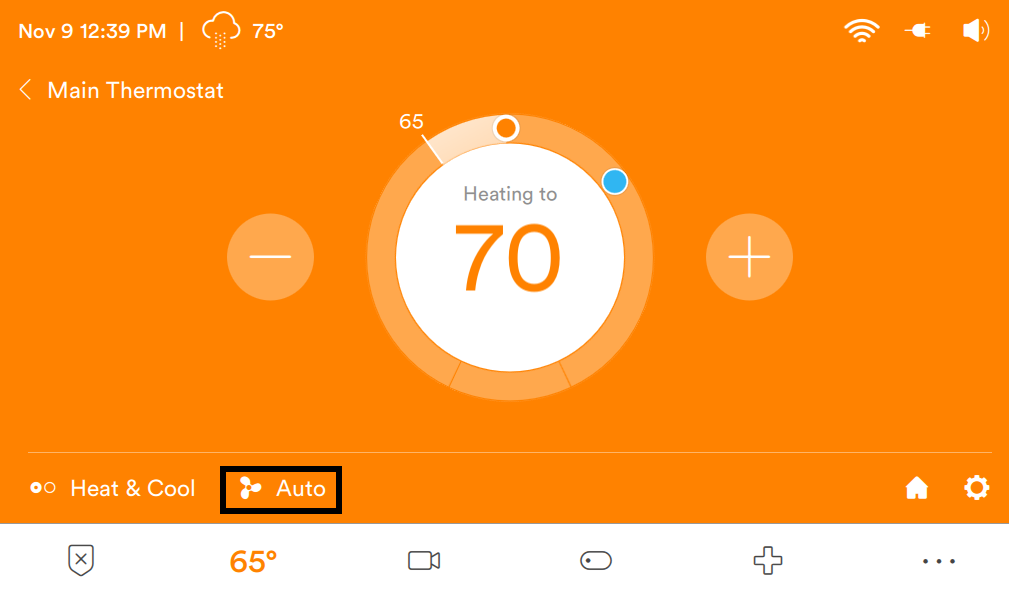 Jak nastavím svůj vivint termostat na automatické?