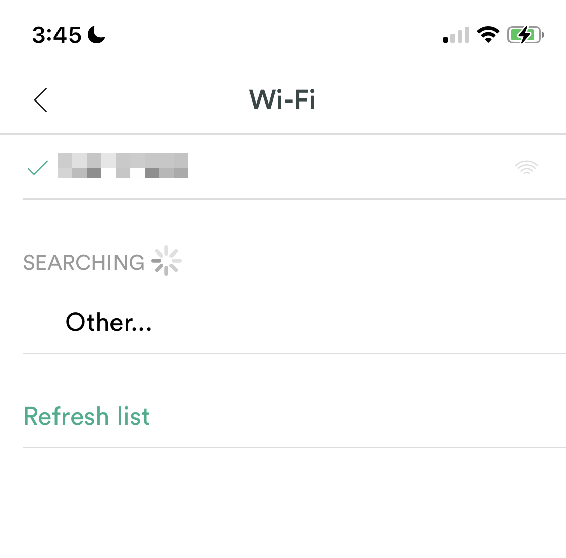 Vivint doorbell wifi settings screenshot