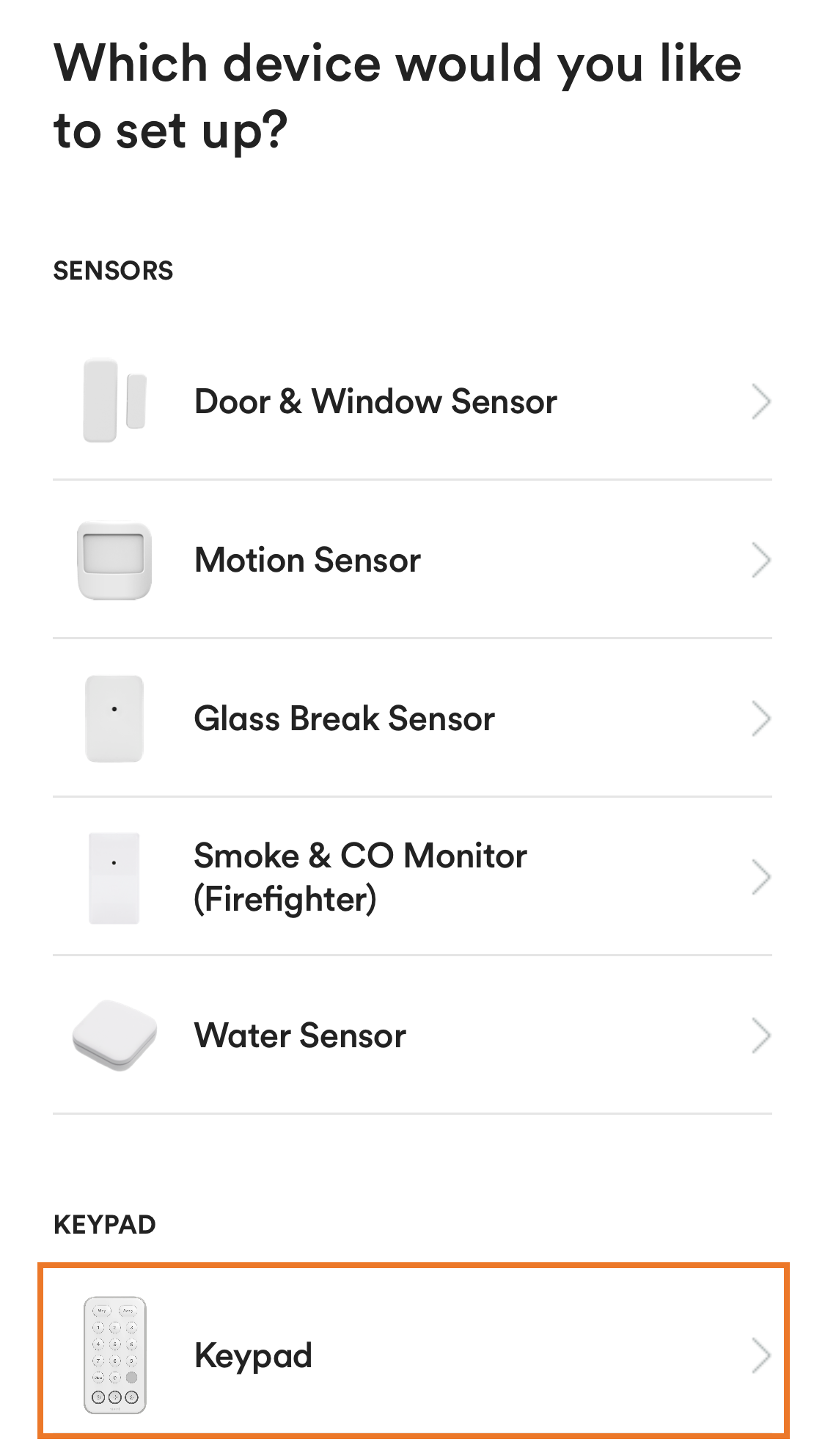 Vivint app remove device add device QR code