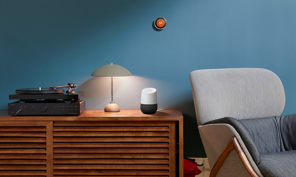 Google Home in bedroom